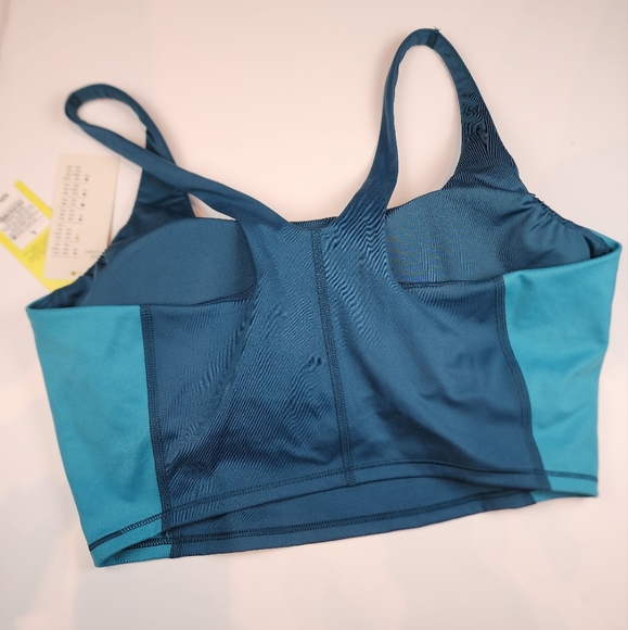 New All in Motion Athletic Sports Bra Light Support Longline Blue Top Size L - Picture 4 of 8